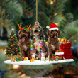 Spanish Water Dog-Christmas Dog Friends Hanging Ornament