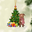 CHOCOLATE Pitbull-Christmas Star Hanging Ornament