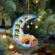 English Mastiff-Sleep On The Moon Christmas Two Sided Ornament