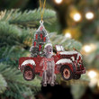 Weimaraner-Christmas Truck Two Sided Ornament