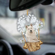 Berger Blanc Suisse-Dandelion-Two Sided Ornament