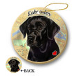 Map dog Ornament-Labrador (Black) Porcelain Hanging Ornamen