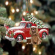Cavalier King Charles Spaniel-Cardinal & Truck Two Sided Ornament