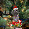 SILVER Miniature Poodle-Dog Be Christmas Tree Hanging Ornament