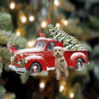Labradoodle 4-Cardinal & Truck Two Sided Ornament