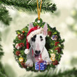 Bull Terrier and Christmas gift for her gift for him gift for Bull Terrier lover ornament
