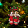 English Bulldog Inside Your Gloves Christmas Holiday-Two Sided Ornament