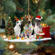 Jack Russell Terrier-Christmas Dog Friends Hanging Ornament
