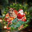 German Shepherd-Santa & dog Hanging Ornament