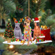 Thai Ridgeback-Christmas Dog Friends Hanging Ornament