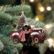Newfoundland-Christmas Truck Two Sided Ornament