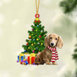 CREAM Dachshund-Christmas Star Hanging Ornament