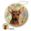 Map dog Ornament-Chiweenie (Red) Porcelain Hanging Ornament