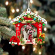 English Bulldog-Christmas House Two Sided Ornament
