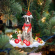 Whippet-Better Christmas Hanging Ornament
