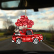 Schnauzer-Valentine Car Two Sides Ornament
