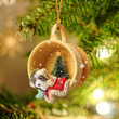 Bearded Collie Sleeping in a tiny cup Christmas Holiday-Two Sided Ornament