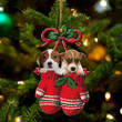 Jack Russell Terrier Inside Your Gloves Christmas Holiday-Two Sided Ornament