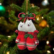 American Eskimo Inside Your Gloves Christmas Holiday-Two Sided Ornament