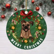 Ceramic Dog Christmas Ornament-Puggle Hanging Ornament