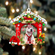 American Staffordshire Terrier-Christmas House Two Sided Ornament