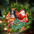 Bernese Mountain-Santa & dog Hanging Ornament