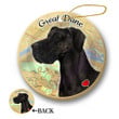 Map dog Ornament-Great Dane (Uncrop Black) Porcelain Hanging Ornament