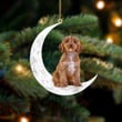 Cockapoo 2-Sit On The Moon-Two Sided Ornament