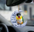 Black-headed Caique moon back gift for bird lover two sided ornament
