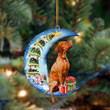 Vizsla Sit On The Blue Moon-Two Sided Ornament