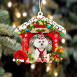 Bichon Frise-Christmas House Two Sided Ornament