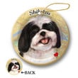 Map dog Ornament-Shih Tzu Porcelain Hanging Ornament