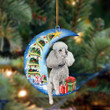 Poodle Sit On The Blue Moon-Two Sided Ornament