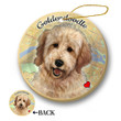 Map dog Ornament-Goldendoodle Porcelain Hanging Ornament
