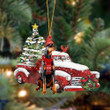 Doberman 1-Christmas Car Two Sided Ornament