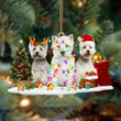 West Highland White Terrier-Christmas Dog Friends Hanging Ornament