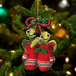 Turtle Inside Your Gloves Christmas Holiday-Two Sided Ornament