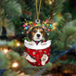 Beagle1-In Christmas Pocket Two Sides Ornament