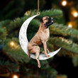 Bullmastiff-Sit On The Moon-Two Sided Ornament