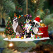 Boston Terrier-Christmas Dog Friends Hanging Ornament