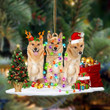 Finnish Spitz-Christmas Dog Friends Hanging Ornament