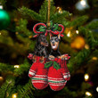 Doberman Pinscher Inside Your Gloves Christmas Holiday-Two Sided Ornament