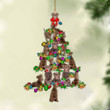 Patterdale Terrier-Christmas Tree Lights-Two Sided Ornament