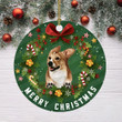 Ceramic Dog Christmas Ornament-Corgi Hanging Ornament
