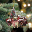 French Bulldog-Christmas Truck Two Sided Ornament