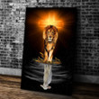 Christian Canvas, Jesus Canvas, The Lion Of Judah And The Lamb Of God Wall Art Canvas