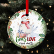 Special Jesus Ceramic Circle Ornament - Nothing Can Change God's Love For You AA86