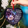 Trust In God - Beautiful Flower Ceramic Heart Ornament CC20