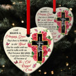 I Still Believe In Amazing Grace - Cross Ceramic Heart Ornament NUA107
