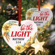 Be The Light - Beautiful Ceramic Heart Ornament CC25